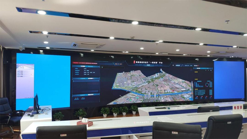助力（lì）信息化,梅隴城市網格化中心,LED顯示屏案例